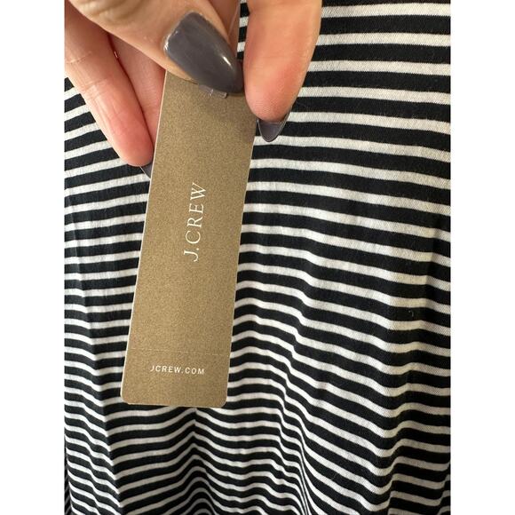 J.Crew Tissue Black & White Stripe Long Sleeve Turtleneck Shirt Women's XL NEW - Picture 4 of 6